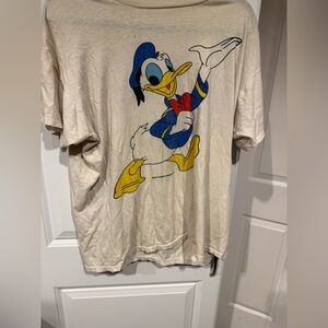Disney Cream Tee with Donald Duck Graphic